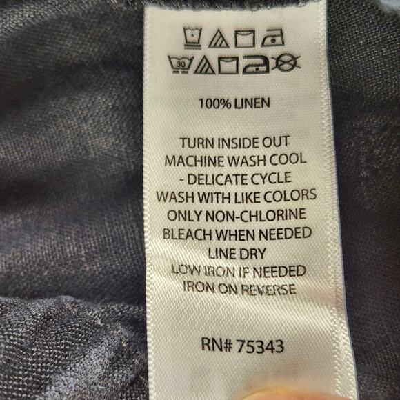 Nicole Miller Women's 100% Linen Cargo Jogger Pants Women’s SZ M Navy  EUC - Picture 11 of 15